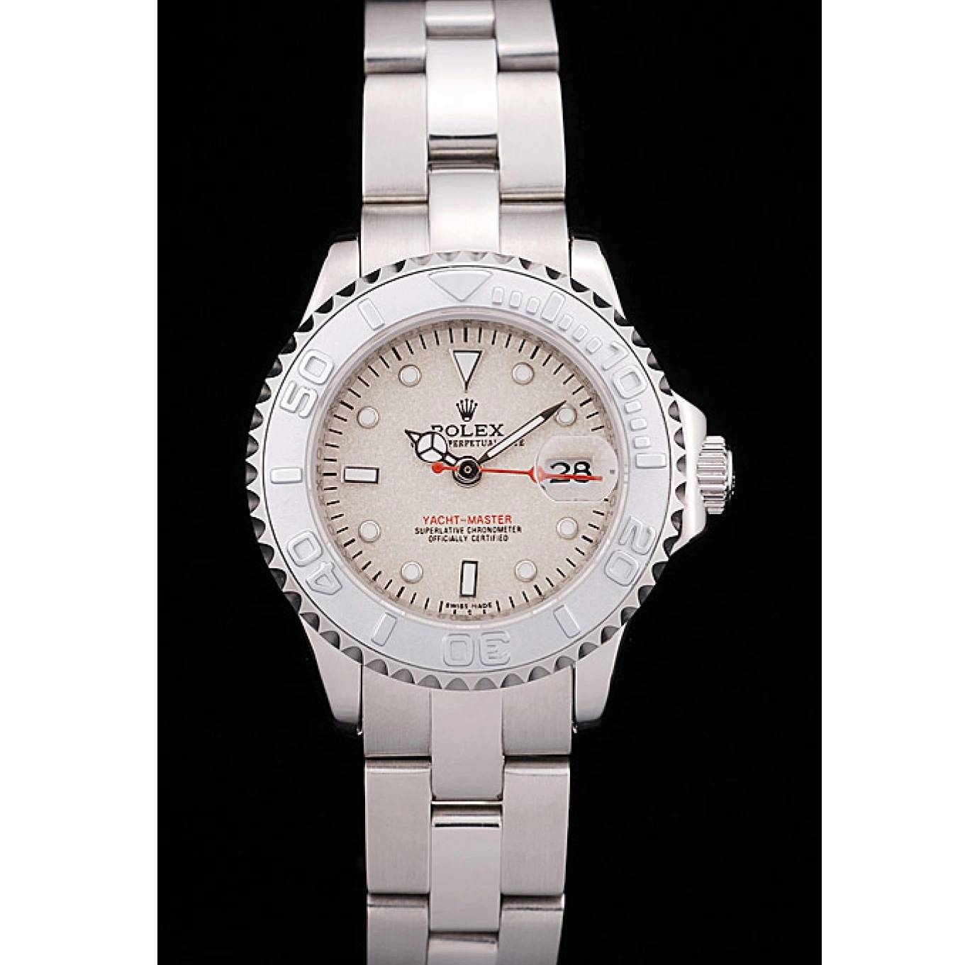 Rolex Yacht Dial Beige Silver Bezel Master 0529